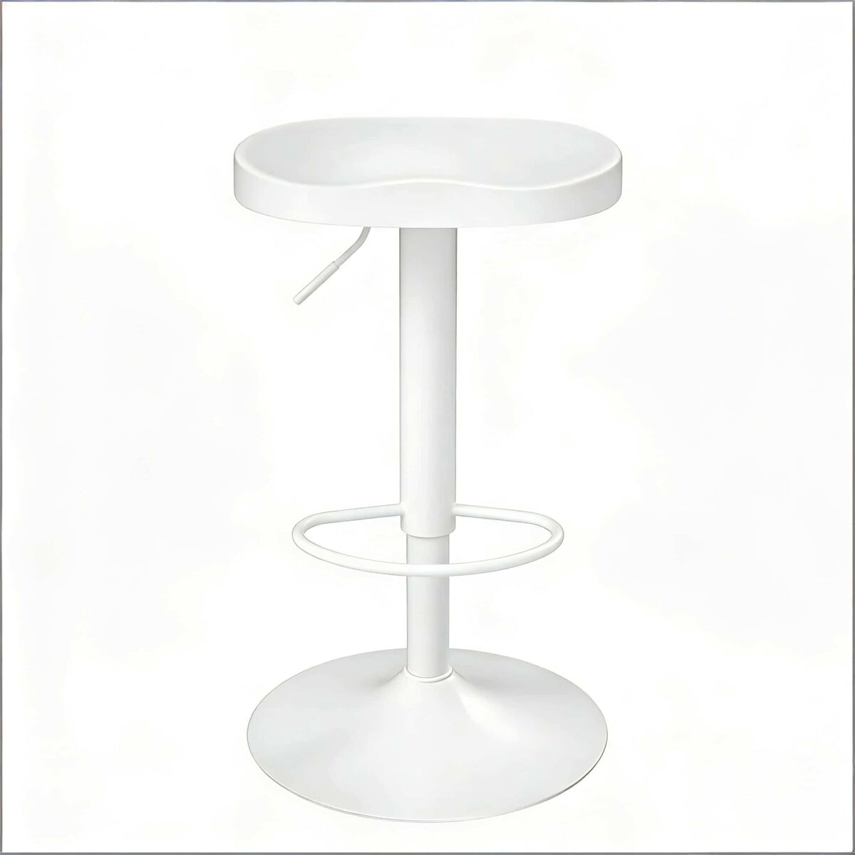 Taburete de bar 38x33 cm - estilo moderno, asiento alto para cocina y comedor - blanco