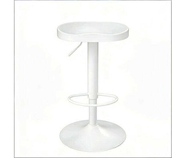 Taburete de bar 38x33 cm - estilo moderno, asiento alto para cocina y comedor - blanco