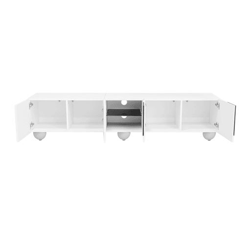 Móvel de TV 180x40 cm - design moderno, baixo, único - Branco Móvel de TV 180x40 cm - design moderno, baixo, único - Branco