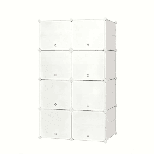 Organizador modular para sapatos - Multifuncional para roupeiro, casa de banho e escritório - Branco