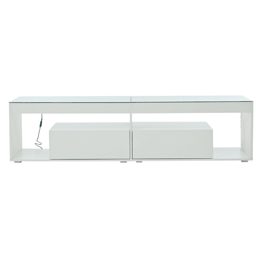 Móvel para TV 70 - LED, alto brilho, 2 gavetas, consola para salaquarto - Branco Móvel para TV 70 - LED, alto brilho, 2 gavetas, consola para salaquarto - Branco