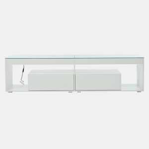 Móvel para TV 70 - LED, alto brilho, 2 gavetas, consola para salaquarto - Branco