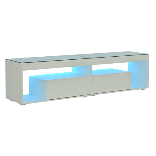 Móvel para TV 70 - LED, alto brilho, 2 gavetas, consola para salaquarto - Branco Móvel para TV 70 - LED, alto brilho, 2 gavetas, consola para salaquarto - Branco