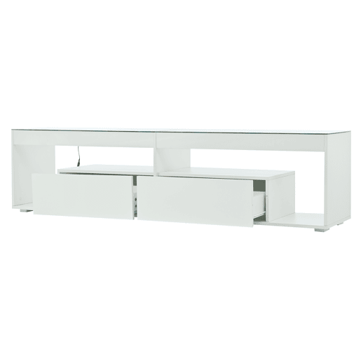 Móvel para TV 70 - LED, alto brilho, 2 gavetas, consola para salaquarto - Branco Móvel para TV 70 - LED, alto brilho, 2 gavetas, consola para salaquarto - Branco