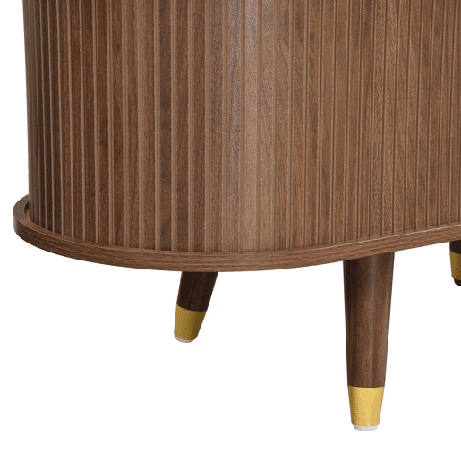 Móvel de TV 175 cm - Porta deslizante em rattan, design em imitação de nogueira, com arrumação - Nogueira Móvel de TV 175 cm - Porta deslizante em rattan, design em imitação de nogueira, com arrumação - Nogueira