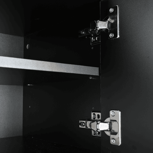 Móvel de TV 190x38x48 cm - pés dourados, design moderno - Preto