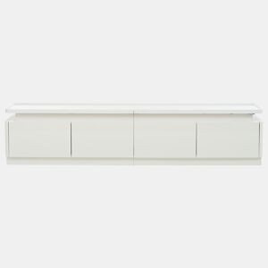 Móvel para TV 180x34x40 cm - Com 4 gavetas, LED, baixo brilho, para TV de 80 - Branco