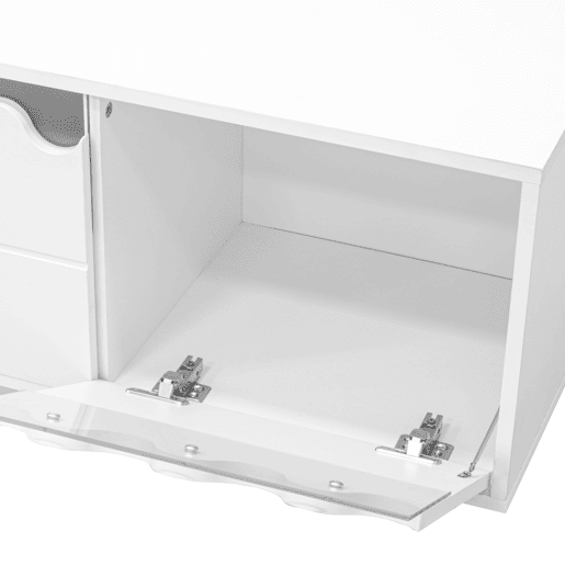 Móvel de TV 170x40 cm - 4 portas com design ondulado - Moderno - Bege Móvel de TV 170x40 cm - 4 portas com design ondulado - Moderno - Bege