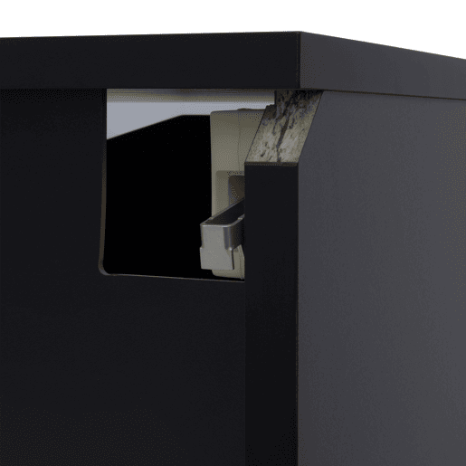 Móvel de TV 180 cm - Moderno com LED, USB e luz mutável - Preto e Branco