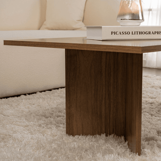 Well Home Mesa de Centro Sumatra 119x60x40 cm Acabamento Nogueira, Design Moderno e Elegante, Tampo de 18 mm em Melamina, Montagem Fácil Well Home Mesa de Centro Sumatra 119x60x40 cm Acabamento Nogueira, Design Moderno e Elegante, Tampo de 18 mm em Melamina, Montagem Fácil