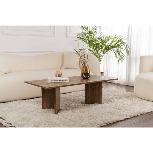 Well Home Mesa de Centro Sumatra 119x60x40 cm Acabamento Nogueira, Design Moderno e Elegante, Tampo de 18 mm em Melamina, Montagem Fácil Well Home Mesa de Centro Sumatra 119x60x40 cm Acabamento Nogueira, Design Moderno e Elegante, Tampo de 18 mm em Melamina, Montagem Fácil