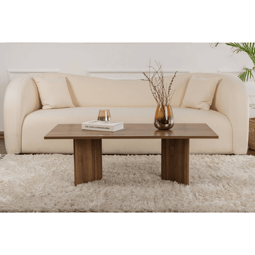 Well Home Mesa de Centro Sumatra 119x60x40 cm Acabamento Nogueira, Design Moderno e Elegante, Tampo de 18 mm em Melamina, Montagem Fácil Well Home Mesa de Centro Sumatra 119x60x40 cm Acabamento Nogueira, Design Moderno e Elegante, Tampo de 18 mm em Melamina, Montagem Fácil
