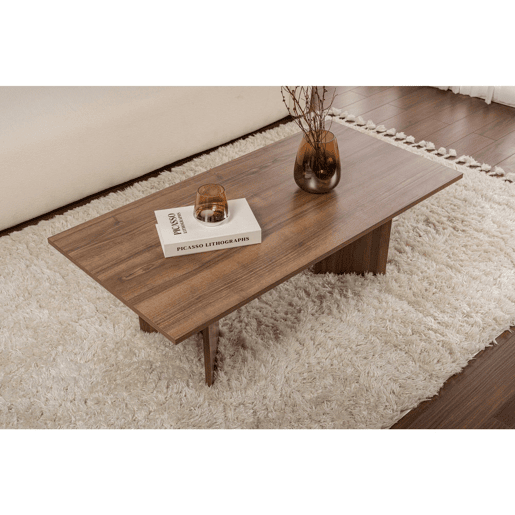 Well Home Mesa de Centro Sumatra 119x60x40 cm Acabamento Nogueira, Design Moderno e Elegante, Tampo de 18 mm em Melamina, Montagem Fácil Well Home Mesa de Centro Sumatra 119x60x40 cm Acabamento Nogueira, Design Moderno e Elegante, Tampo de 18 mm em Melamina, Montagem Fácil