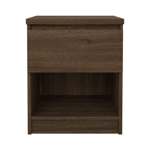 Sil Mesa de Cabeceira 1 Gaveta Narbonne Oak 41x40x50 cm  Mesa Auxiliar para Quarto com Prateleira Aberta e Design Moderno