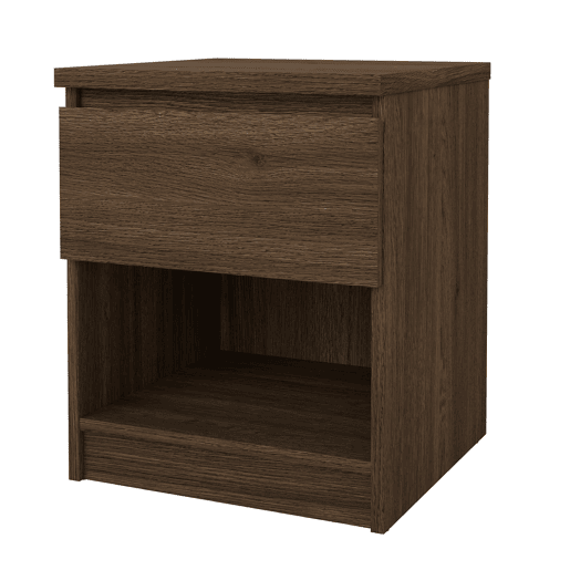 Sil Mesa de Cabeceira 1 Gaveta Narbonne Oak 41x40x50 cm  Mesa Auxiliar para Quarto com Prateleira Aberta e Design Moderno