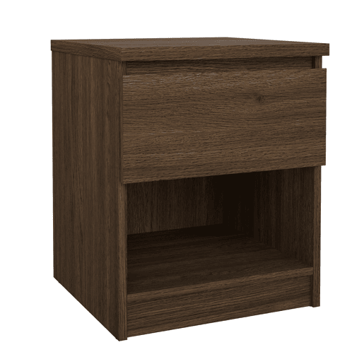 Sil Mesa de Cabeceira 1 Gaveta Narbonne Oak 41x40x50 cm  Mesa Auxiliar para Quarto com Prateleira Aberta e Design Moderno