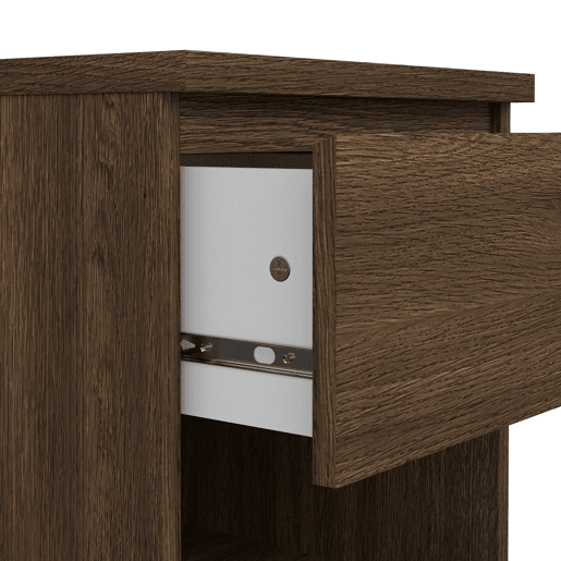 Sil Mesa de Cabeceira 1 Gaveta Narbonne Oak 41x40x50 cm  Mesa Auxiliar para Quarto com Prateleira Aberta e Design Moderno