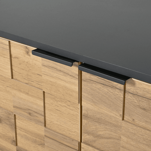 Móvel para televisão de 160 cm - 2 portas com gaveta, prateleira aberta, pés de metal, estilo madeira - Natural Móvel para televisão de 160 cm - 2 portas com gaveta, prateleira aberta, pés de metal, estilo madeira - Natural