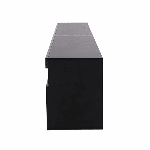 Móvel TV moderno de 180 cm com LED - 3 portas e 5 compartimentos abertos - Preto Móvel TV moderno de 180 cm com LED - 3 portas e 5 compartimentos abertos - Preto