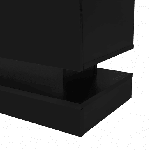 Móvel de TV 160x35x40,5 cm - Com LED, 2 gavetas, controlo de aplicação, design anti-queda - Preto Móvel de TV 160x35x40,5 cm - Com LED, 2 gavetas, controlo de aplicação, design anti-queda - Preto
