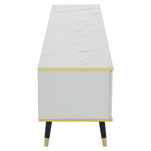 Móvel para TV 200x40x46 cm - Madeira, 2 portas, 1 gaveta, para TVs até 90 - Branco