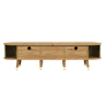 Móvel de TV 160x40 cm - com portas de correr, suporte para TV, design exclusivo - Natural