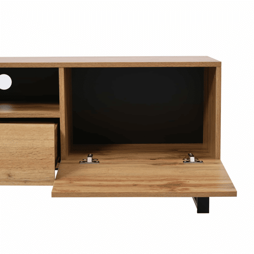 Armário TV 190cm - 2 portas + 2 gavetas + 2 compartimentos - estilo industrial - Natural Armário TV 190cm - 2 portas + 2 gavetas + 2 compartimentos - estilo industrial - Natural