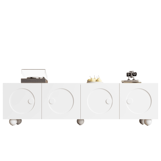 Móvel de TV 180x38 cm - Design moderno e baixo - Branco Móvel de TV 180x38 cm - Design moderno e baixo - Branco