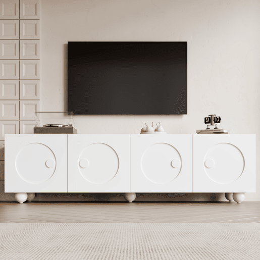 Móvel de TV 180x38 cm - Design moderno e baixo - Branco Móvel de TV 180x38 cm - Design moderno e baixo - Branco