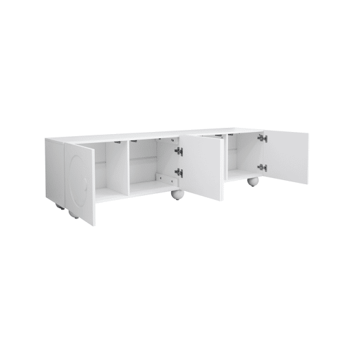 Móvel de TV 180x38 cm - Design moderno e baixo - Branco Móvel de TV 180x38 cm - Design moderno e baixo - Branco