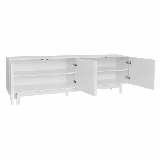 Móvel de TV moderno 175 x 38 x 56 cm - Prateleiras ajustáveis, Lowboard leve estilo luxuoso - Branco Móvel de TV moderno 175 x 38 x 56 cm - Prateleiras ajustáveis, Lowboard leve estilo luxuoso - Branco