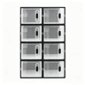 Organizador Modular de Sapatos de 8 Peças - Empilhável, Organizador Multifuncional para Sapatos, Livros, Brinquedos e Roupeiro - Preto Transparente