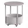 Mesa auxiliar redonda 45x45 cm - Design simples para a sala de estar - Cinzento