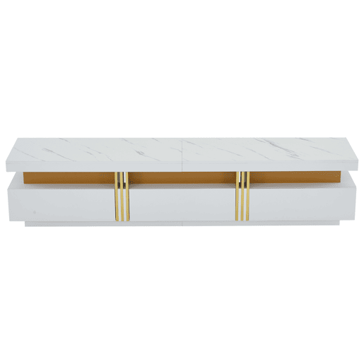 Móvel para TV 200x40x42 cm - 3 gavetas, gestão de cabos, para TVs até 90 - Branco Móvel para TV 200x40x42 cm - 3 gavetas, gestão de cabos, para TVs até 90 - Branco