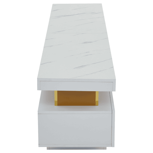 Móvel para TV 200x40x42 cm - 3 gavetas, gestão de cabos, para TVs até 90 - Branco Móvel para TV 200x40x42 cm - 3 gavetas, gestão de cabos, para TVs até 90 - Branco