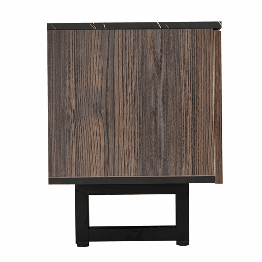 Móvel de TV 200 cm - com imitação de mármore preto, portas de madeira com veios escuros, iluminação LED ajustável, 2 portas e 2 gavetas - Preto Móvel de TV 200 cm - com imitação de mármore preto, portas de madeira com veios escuros, iluminação LED ajustável, 2 portas e 2 gavetas - Preto