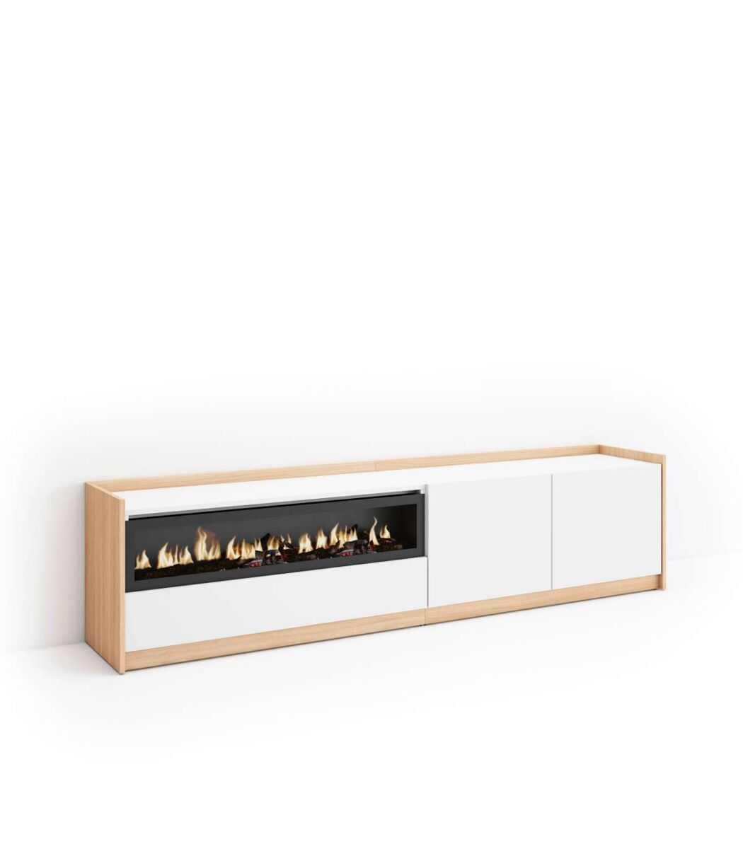 Mueble TV Macharaviaya-02 con chimenea eléctrica integrada 207
