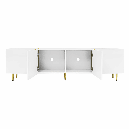 Mesa de TV L 170 cm - com 4 portas - MDF - Branco Mesa de TV L 170 cm - com 4 portas - MDF - Branco