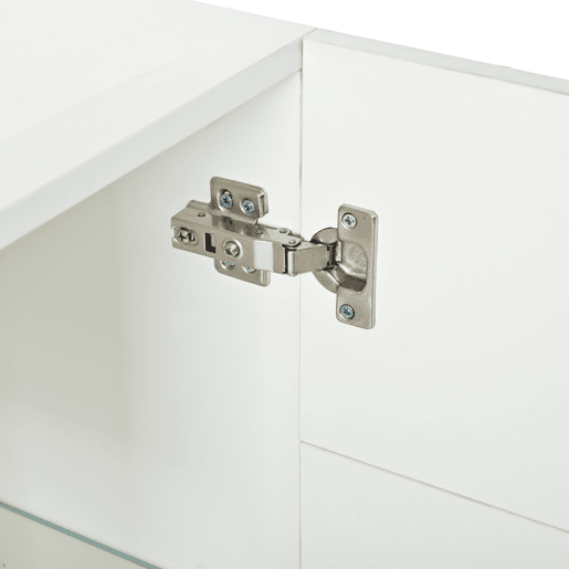 Conjunto de móveis para TV de 3 peças - Conjunto de sala com LED, portas acrílicas, branco Conjunto de móveis para TV de 3 peças - Conjunto de sala com LED, portas acrílicas, branco