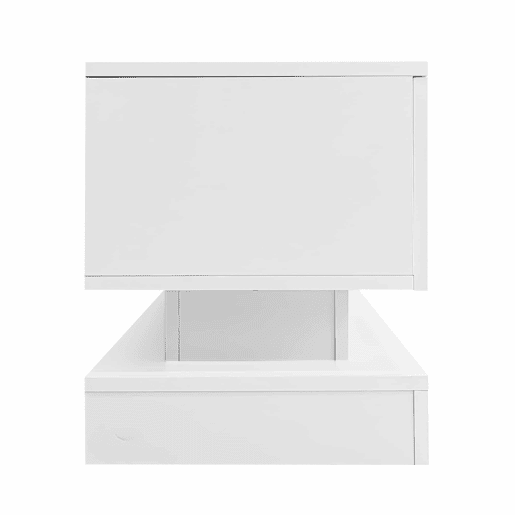 Móvel de TV 160x35x40,5 cm - Branco alto brilho, com LED, 2 gavetas, controlo por aplicação, design anti-capotamento - Branco Móvel de TV 160x35x40,5 cm - Branco alto brilho, com LED, 2 gavetas, controlo por aplicação, design anti-capotamento - Branco