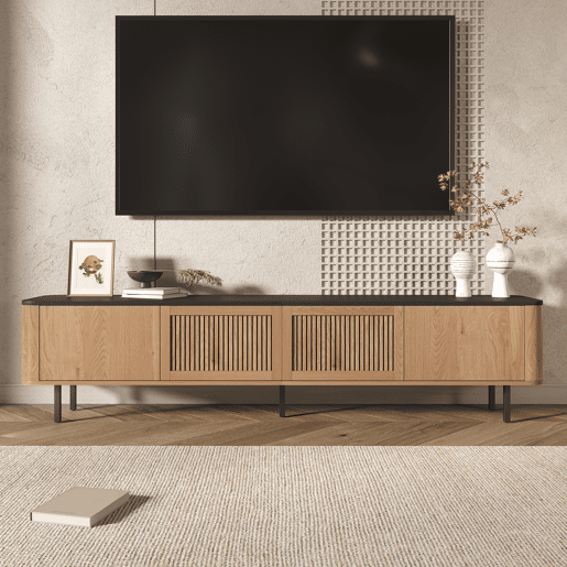 Móvel de TV 190x35x45 cm - design moderno e único - carvalho