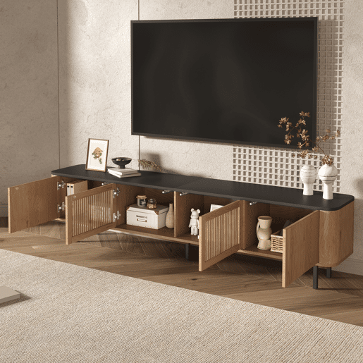 Móvel de TV 190x35x45 cm - design moderno e único - carvalho