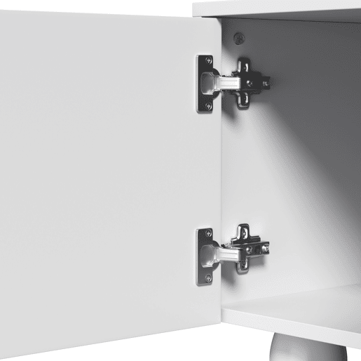 Móvel de TV 180 cm - Minimalista com pés de madeira, design elegante - Branco Móvel de TV 180 cm - Minimalista com pés de madeira, design elegante - Branco