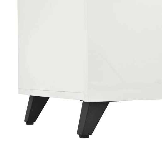 Móvel de TV 180x40x49 cm - Alto brilho, 4 armários, 8 pés, carga recomendada 52 kg - Branco Móvel de TV 180x40x49 cm - Alto brilho, 4 armários, 8 pés, carga recomendada 52 kg - Branco