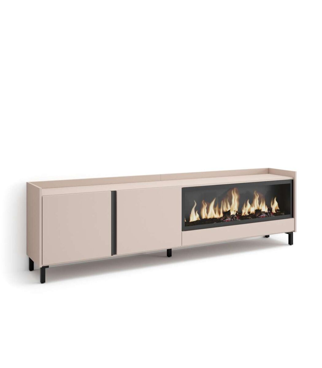 Mueble TV Mollina-01 con chimenea eléctrica para salón 212