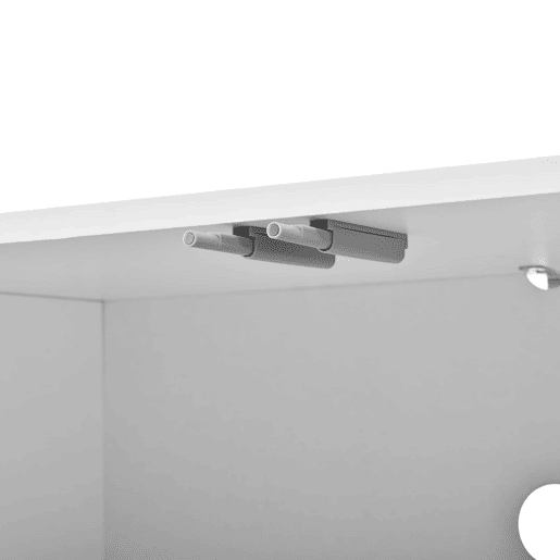 Móvel baixo para televisão - 5 portas, pés metálicos, PBMDF, arrumação moderna - Branco Móvel baixo para televisão - 5 portas, pés metálicos, PBMDF, arrumação moderna - Branco