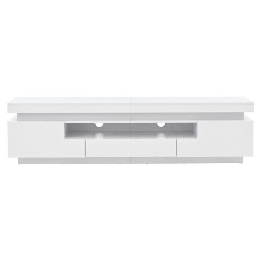 Móvel de TV 175x38x45 cm - 2 armários em L, 1 gaveta, com LED, adequado para TV de 75 - Branco Móvel de TV 175x38x45 cm - 2 armários em L, 1 gaveta, com LED, adequado para TV de 75 - Branco