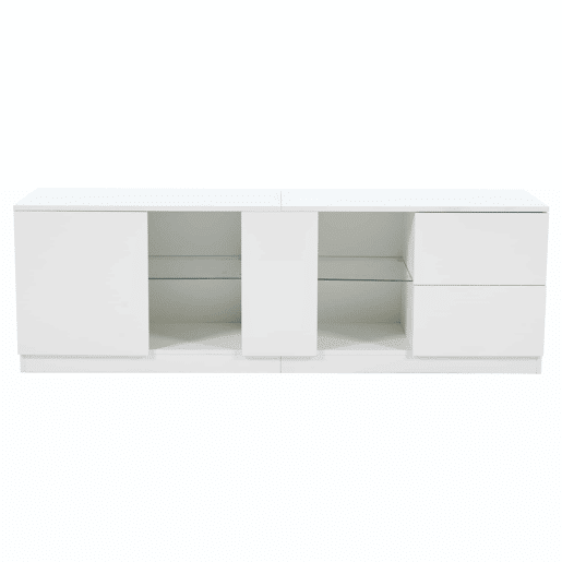 Móvel de TV 160x40x52 cm - Kommode Hochglanz com LED - Branco Móvel de TV 160x40x52 cm - Kommode Hochglanz com LED - Branco