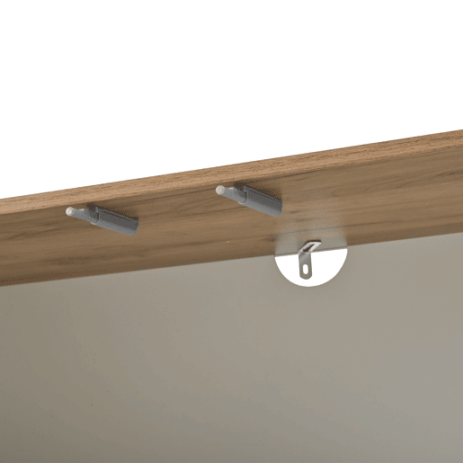 Móvel de TV 180x40x45 cm - 4 armários, 6 pés metálicos, adequado para TV de 80'' - Branco + Natural Móvel de TV 180x40x45 cm - 4 armários, 6 pés metálicos, adequado para TV de 80'' - Branco + Natural
