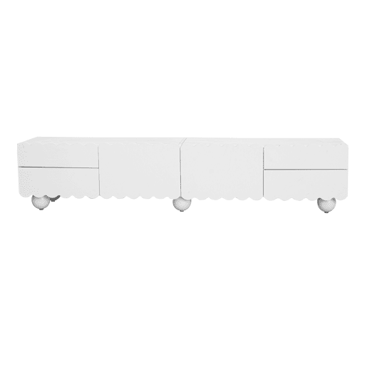Móvel de TV 175x38 cm - Design moderno, baixo, elegante - Branco
